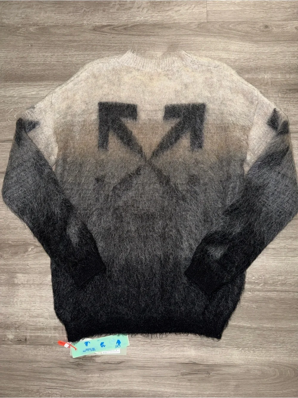 Authentic Off white Diag Arrow knit Mohair Blend Sweater